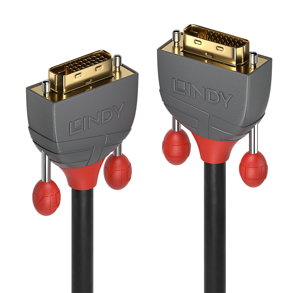 LINDY Cable - DVI-d - Dual Link - 15m - Anthra Line