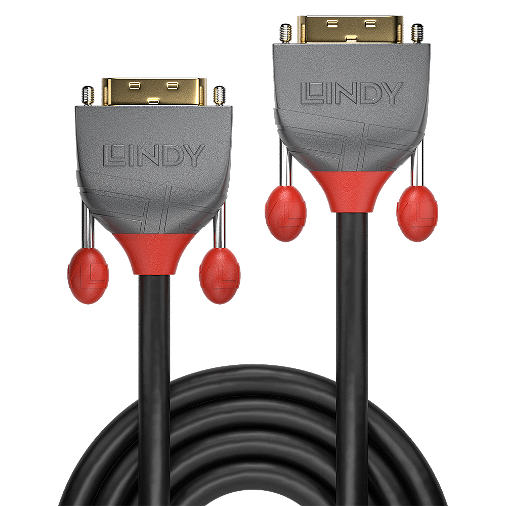 LINDY Cable - DVI-d - Dual Link - 15m - Anthra Line