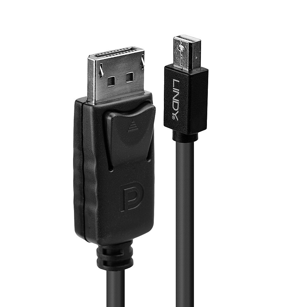 LINDY Cable - Mini Displayport Male To DisplayPort Male - Black - 2m