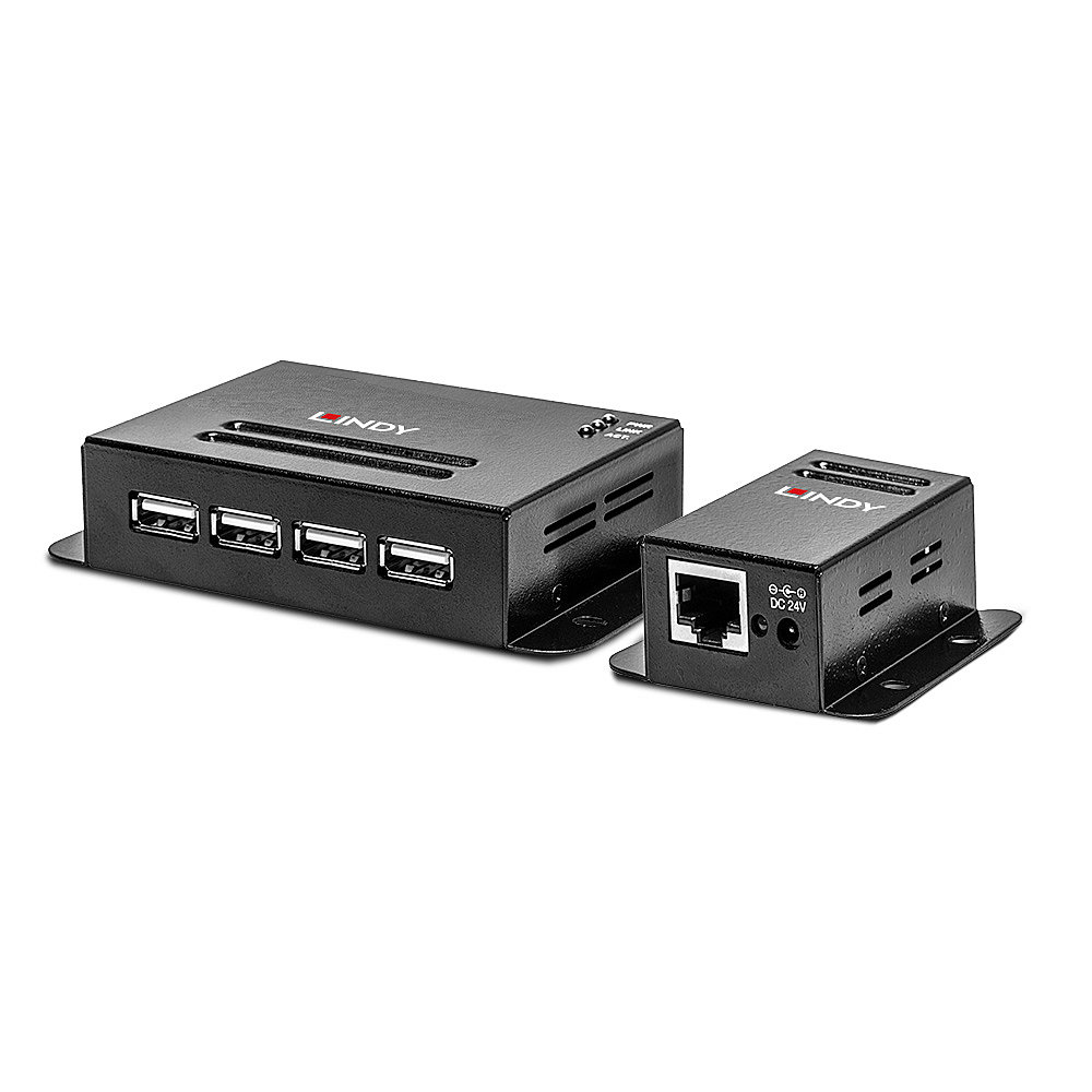 LINDY USB2.0 Hub 4 Port Cat 5 Extender 50m