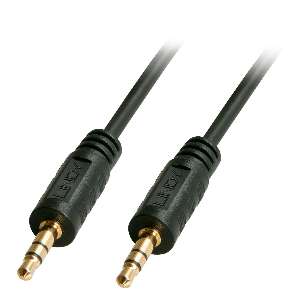LINDY Audio Cable Premium - 3.5mm Stereo Jack To 3.5mm Stereo Jack - 2m - Black