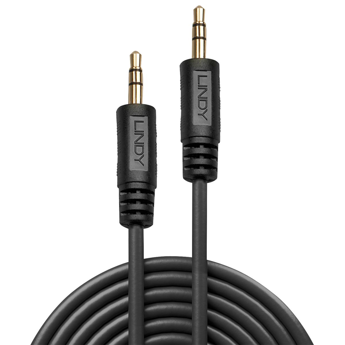 LINDY Audio Cable Premium - 3.5mm Stereo Jack To 3.5mm Stereo Jack - 5m - Black