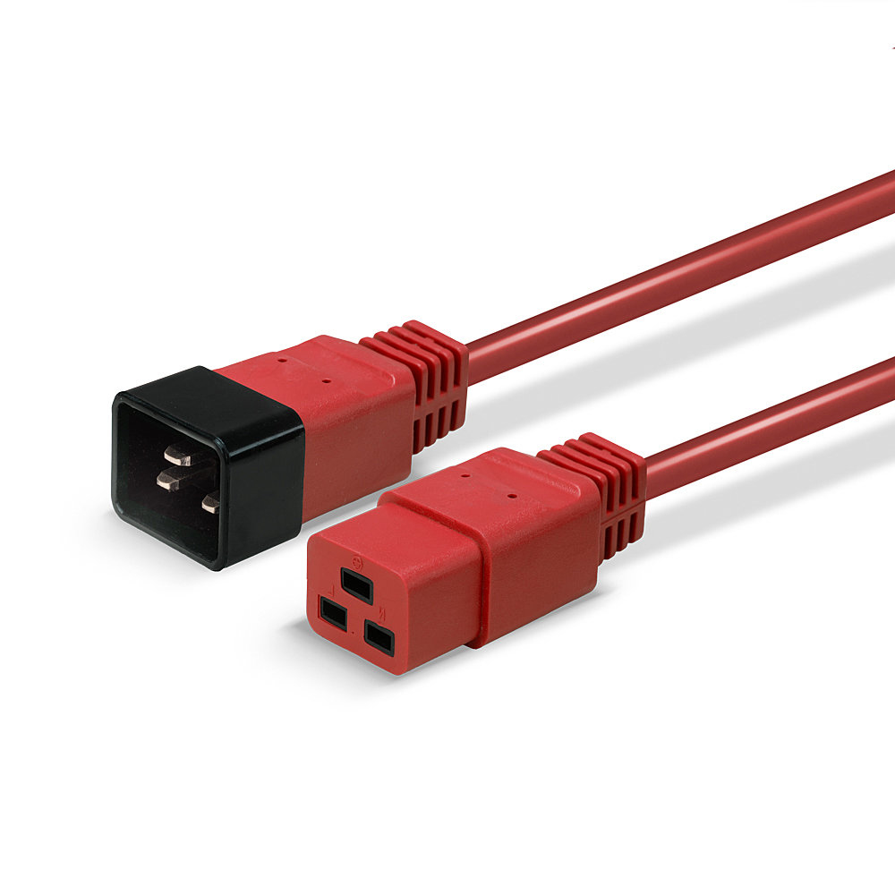 LINDY Extension Cable - Iec C19 To Iec C20 - 1m - Red