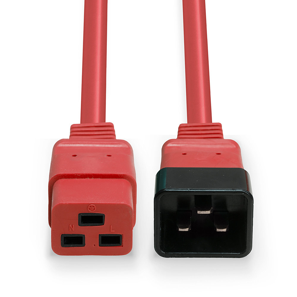LINDY Extension Cable - Iec C19 To Iec C20 - 1m - Red