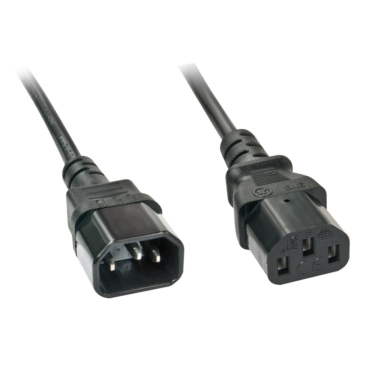 LINDY Extension Cable - Iec C14 To Iec C13 - 3m - Black