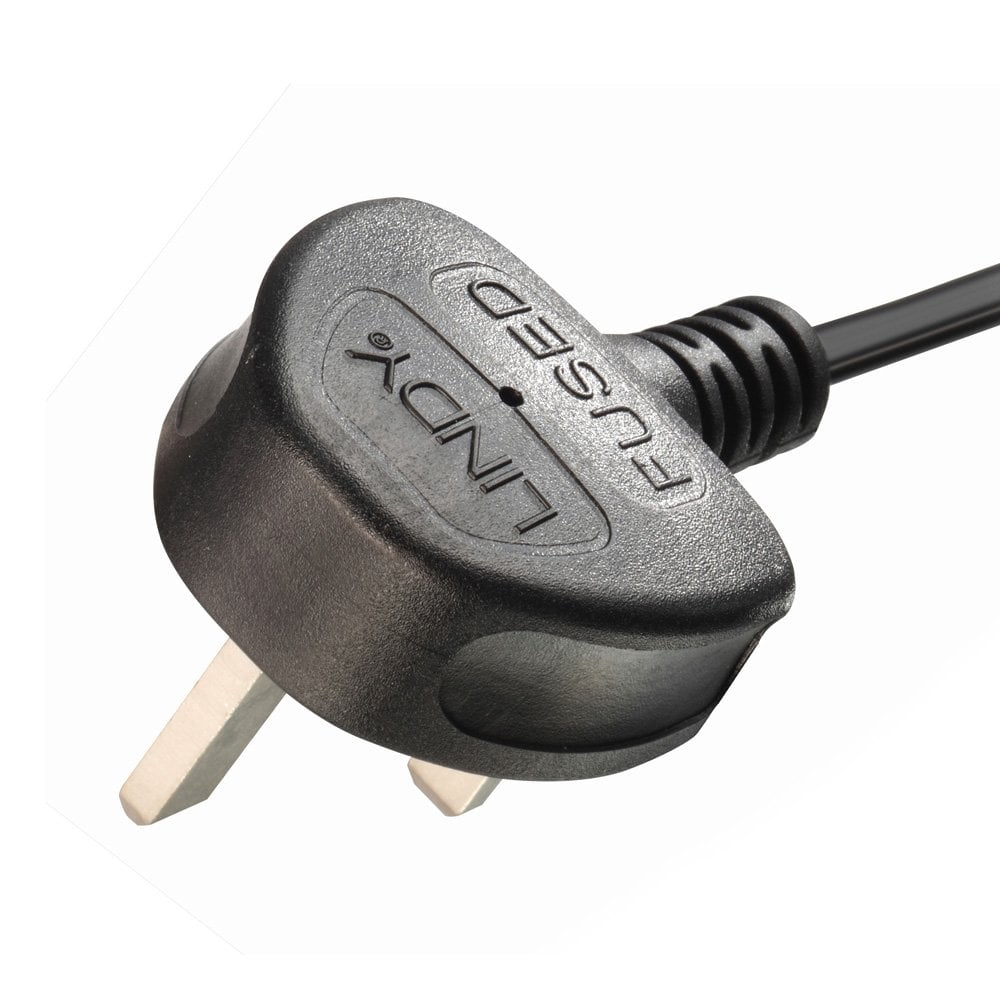 LINDY Extension Cable - Uk 3 Pin Plug To Iec C7 - 3m - Black