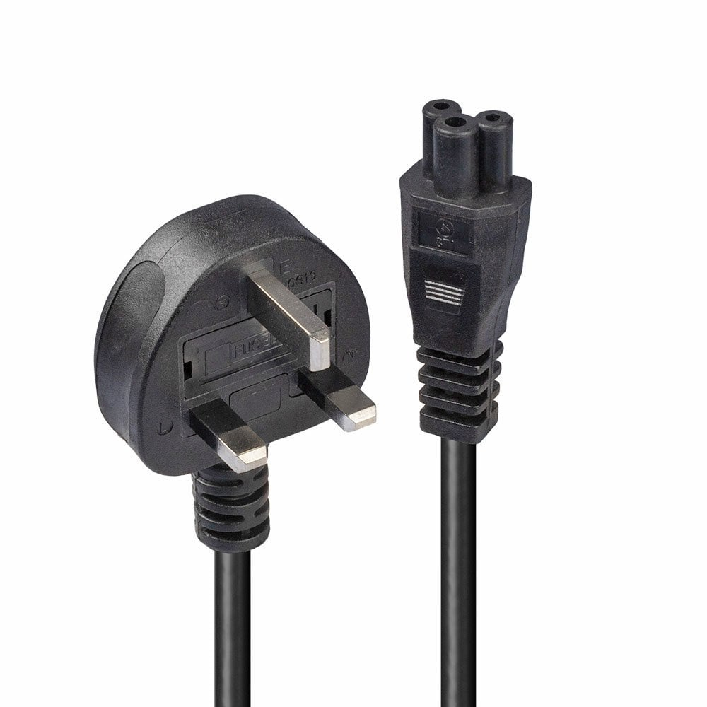 LINDY Extension Cable - Uk Mains 3 Pin Plug To Iec C5 - 1m