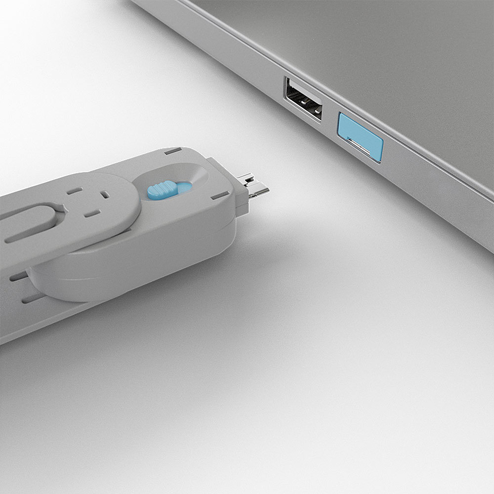 LINDY USB Type A Port Blocker Key Blue