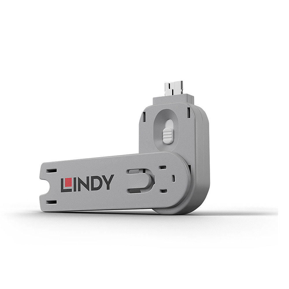 LINDY USB Type A Port Blocker Key White