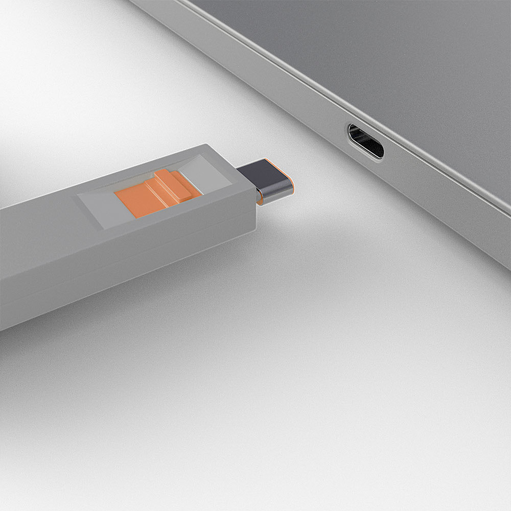 LINDY USB Type C Port Blocker Key-pack Of 4 Blockers Orange