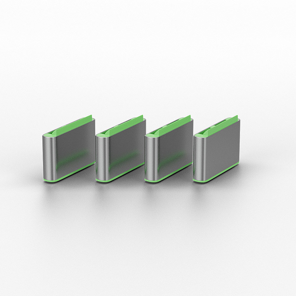 LINDY USB Type C Port Blocker Key-pack Of 4 Blockers Green
