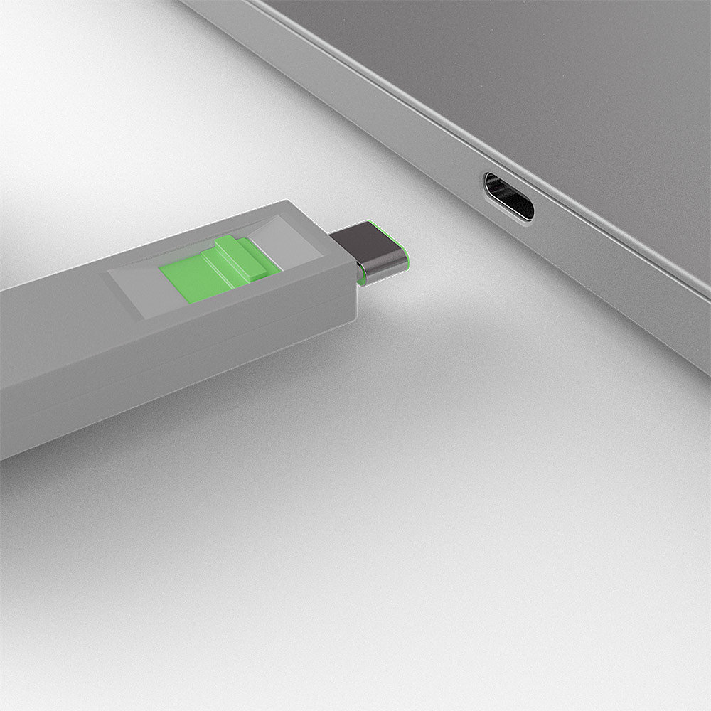 LINDY USB Type C Port Blocker Key-pack Of 4 Blockers Green