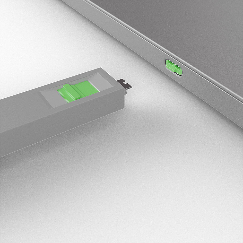 LINDY USB Type C Port Blocker Key-pack Of 4 Blockers Green