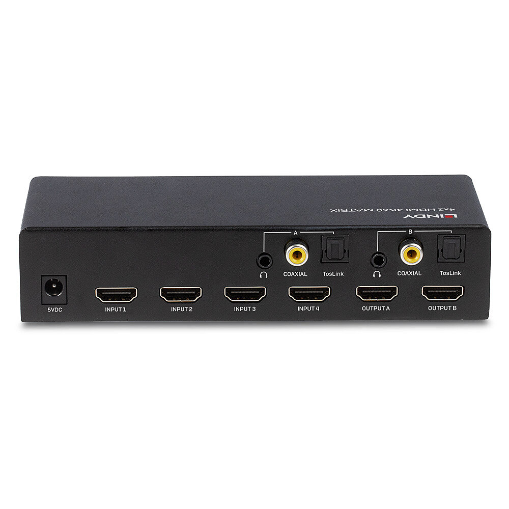 LINDY 4x2 Hdmi 2.0 18g Matrix Switch