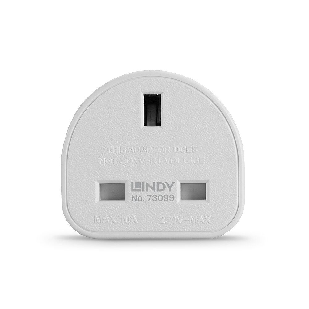 LINDY Uk To Euro Adapter Travel Plug White