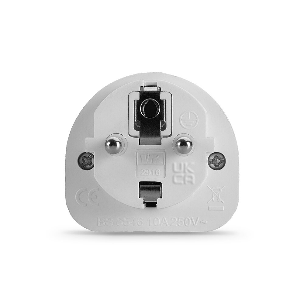 LINDY Uk To Euro Adapter Travel Plug White