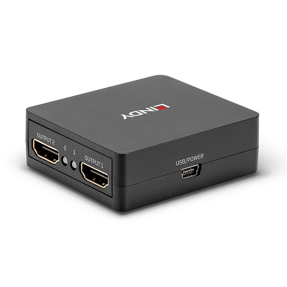 LINDY Splitter Compact 2 Port Hdmi 18g