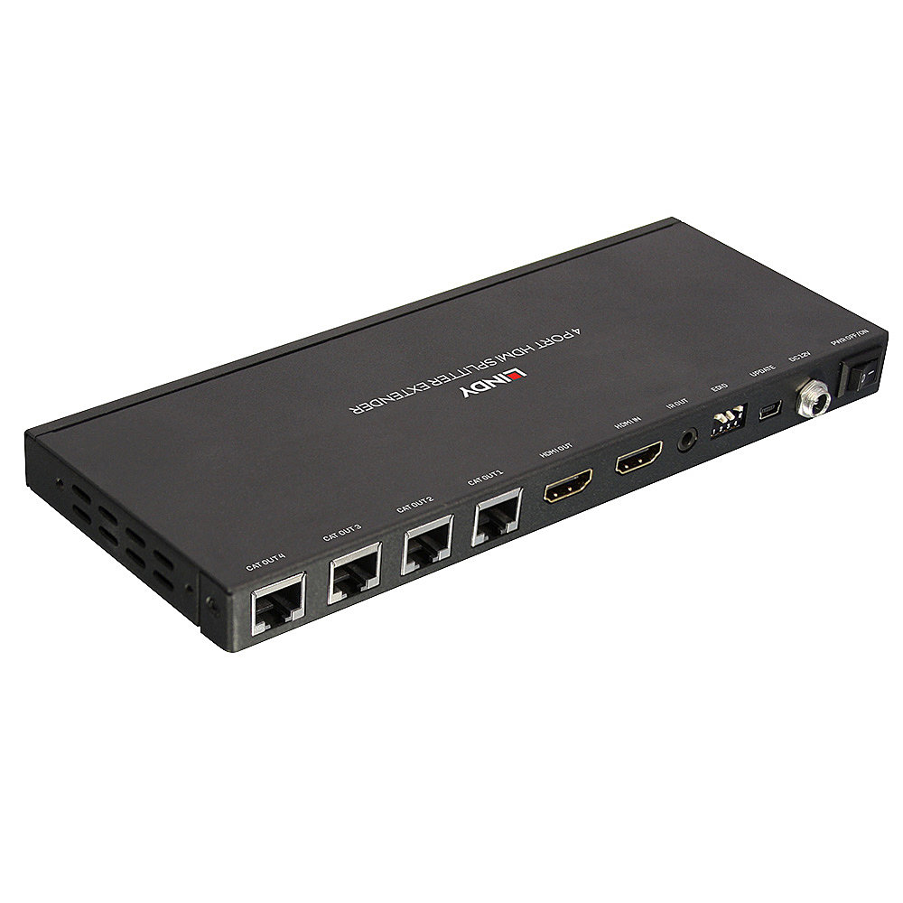 LINDY CAT6 4 Port Hdmi And Ir Splitter Extender 50m With Loop Out