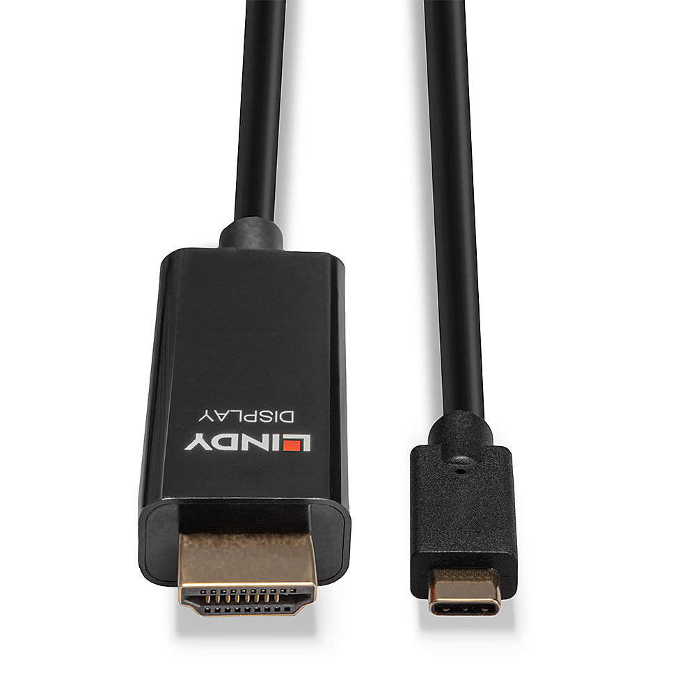 LINDY Adapter Cable - USB Type C - Hdmi 4k60 - Black - 10m With Hdr
