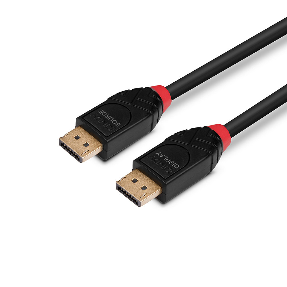 LINDY Cable - Active DisplayPort 1.4 - Black - 5m