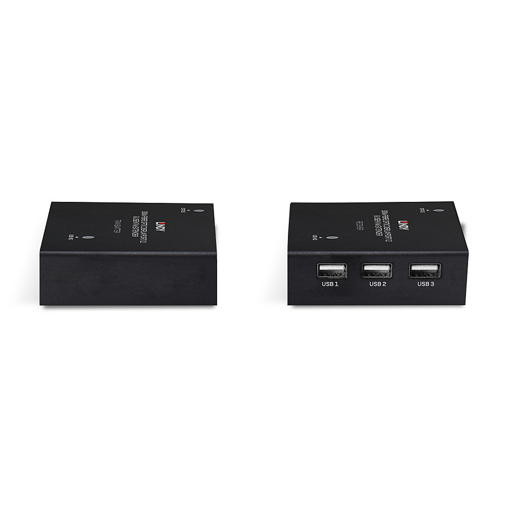 LINDY Cable Fibre Optic - DisplayPort 1.2 - Black - 300m With KVM Extender USB