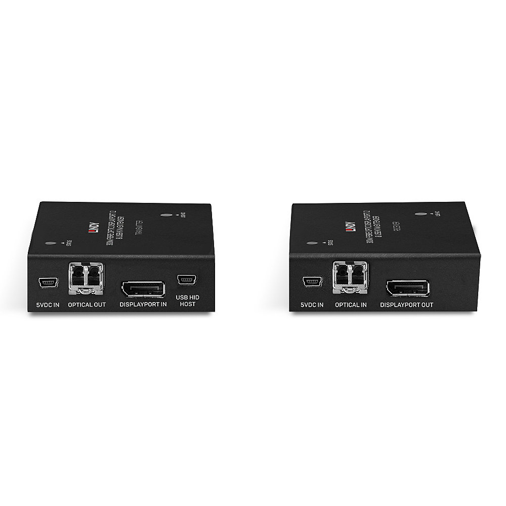 LINDY Cable Fibre Optic - DisplayPort 1.2 - Black - 300m With KVM Extender USB