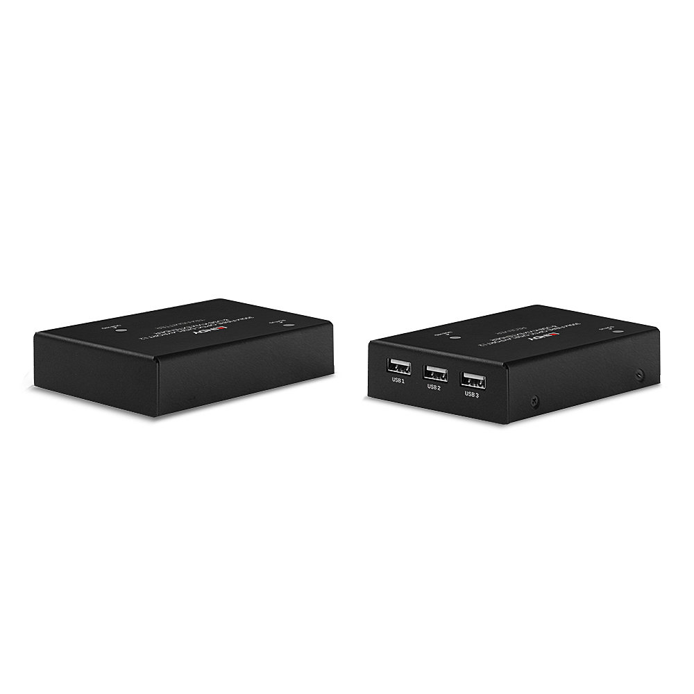 LINDY Cable Fibre Optic - DisplayPort 1.2 - Black - 300m With KVM Extender USB