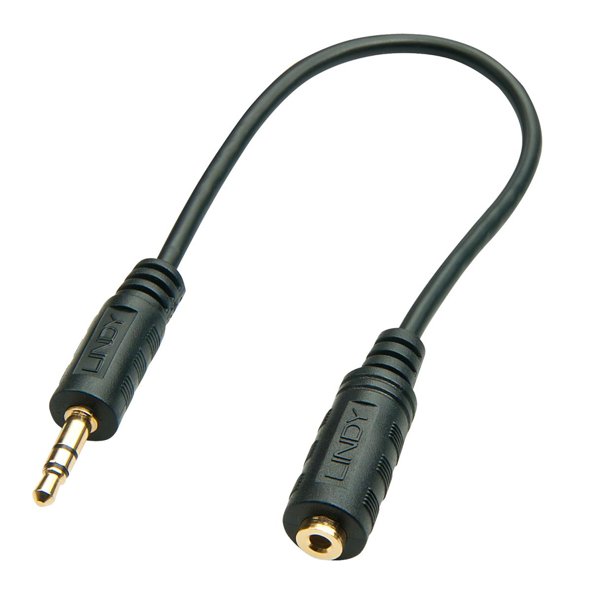 LINDY Audio Adapter - 3.5mm Male  - 2.5mm Female - Black