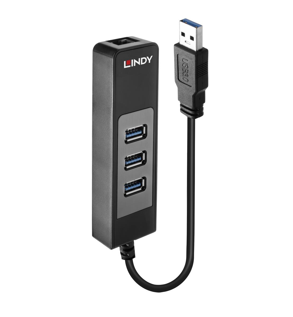 LINDY USB 3.0 Hub And Gigabit Ethernet Converter