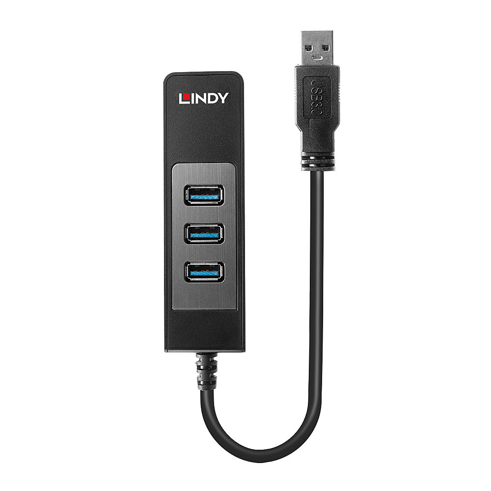 LINDY USB 3.0 Hub And Gigabit Ethernet Converter