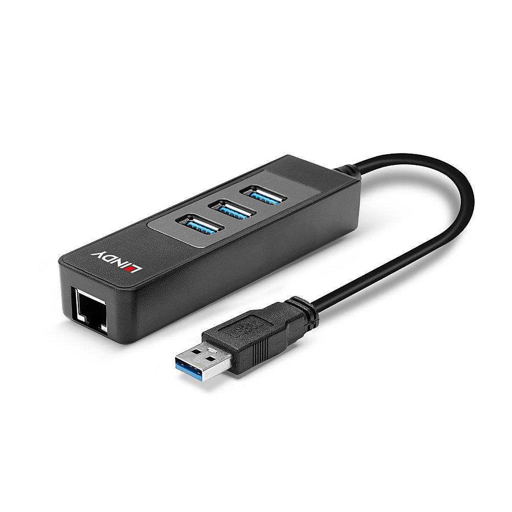 LINDY USB 3.0 Hub And Gigabit Ethernet Converter