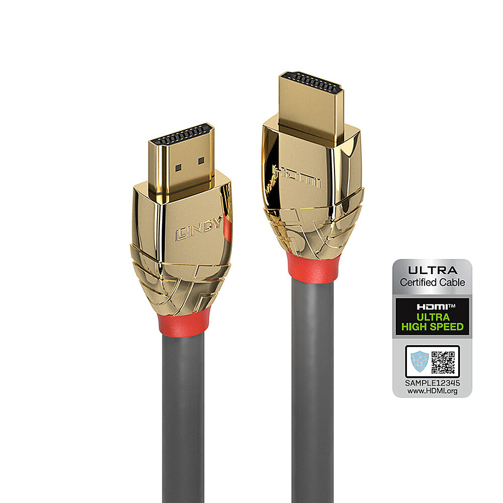 LINDY Extension Ultra  High Speed - Hdmi Male  -  Hdmi Male - Goldline Black - 1m