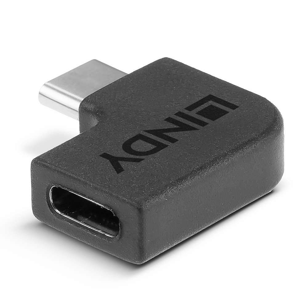 LINDY USB 3.2 Type C To C Adapter 90 Degrees