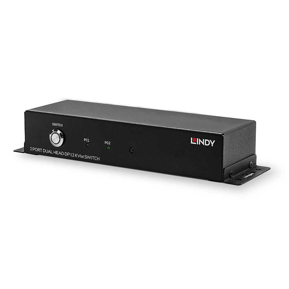 LINDY KVM Switch 2 Port Dual Head DisplayPort 1.2