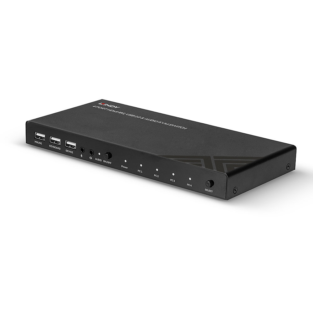 LINDY 4 Port Hdmi 18g, USB 2.0 And Audio KVM Switch