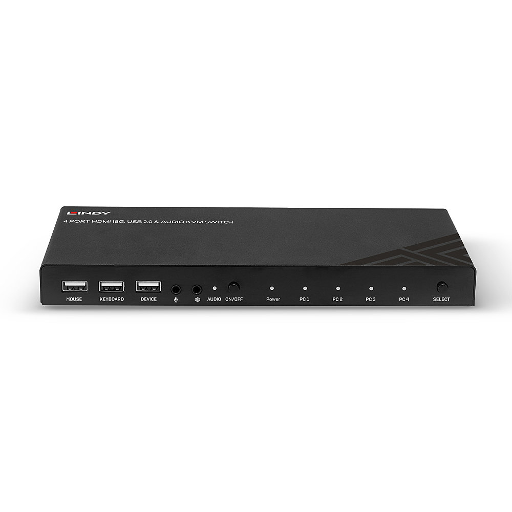 LINDY 4 Port Hdmi 18g, USB 2.0 And Audio KVM Switch