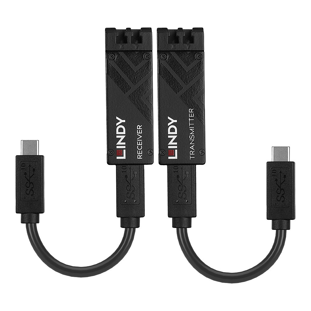 LINDY Fibre Optic USB 3.2 Type C Extender 100m