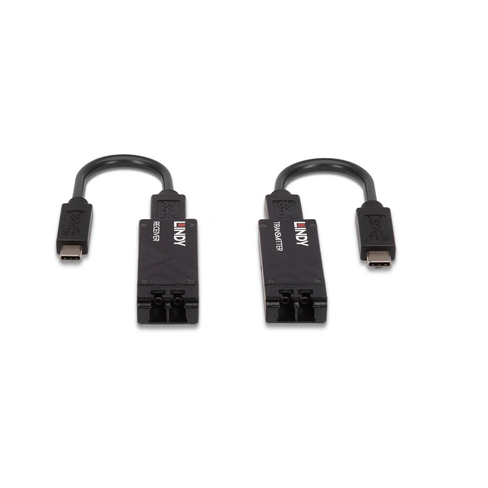 LINDY Fibre Optic USB 3.2 Type C Extender 100m