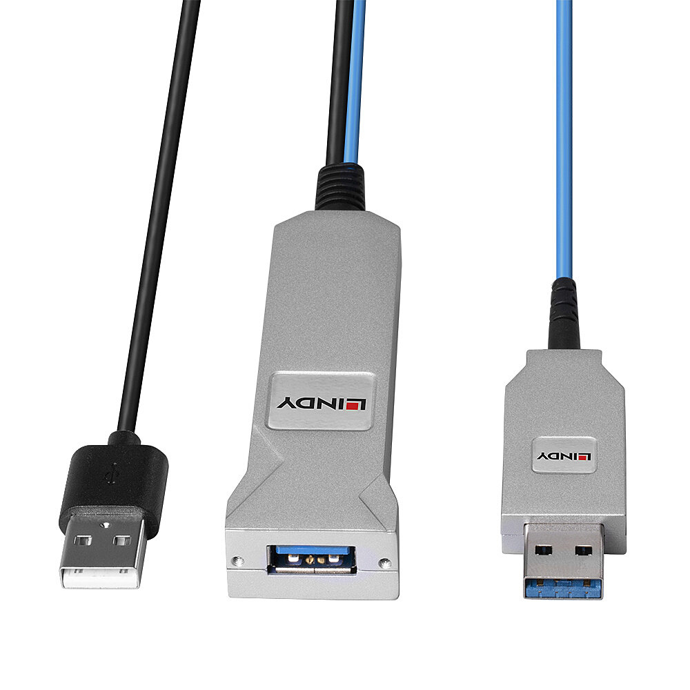 LINDY Cable Fibre Optic - USB 3.0 USB-a Male - USB-a Female - 30m
