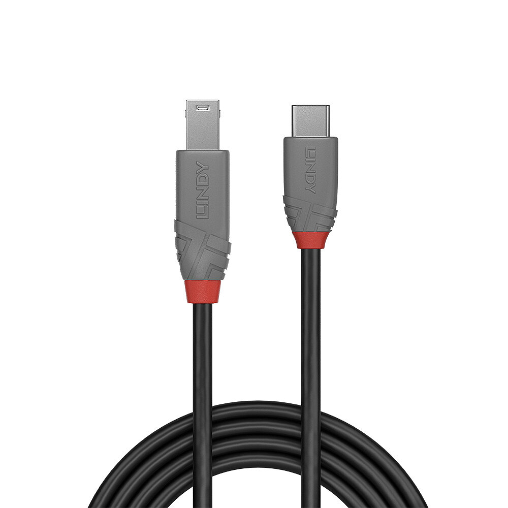 LINDY Cable - USB 3.2 - USB-c - USB-b - Anthraline  - 50cm (36665)