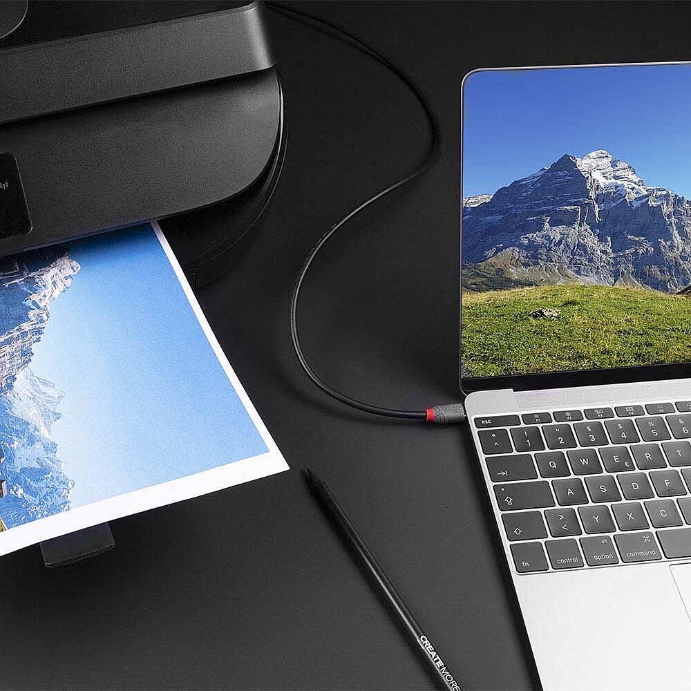 LINDY Cable - USB 2.0 - USB-c Male - USB-b Male - Anthraline  - 2m