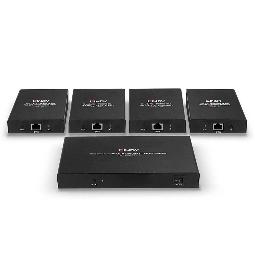 LINDY CAT6 Hdmi 4 Port  4k60 Splitter Extender 70m