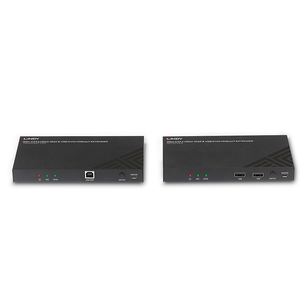 LINDY CAT6 Hdmi 4k60, Audio, Ir And Rs-232 Hd Baset KVM Extender 100m