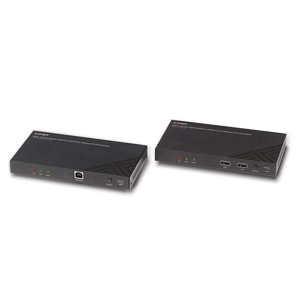 LINDY CAT6 Hdmi 4k60, Audio, Ir And Rs-232 Hd Baset KVM Extender 100m
