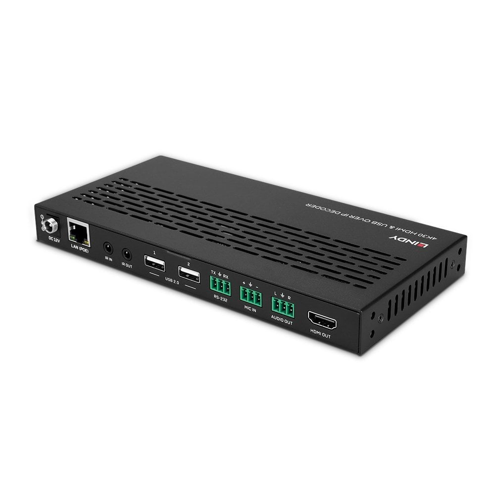 LINDY 4k30 Hdmi USB Over Ip Decoder