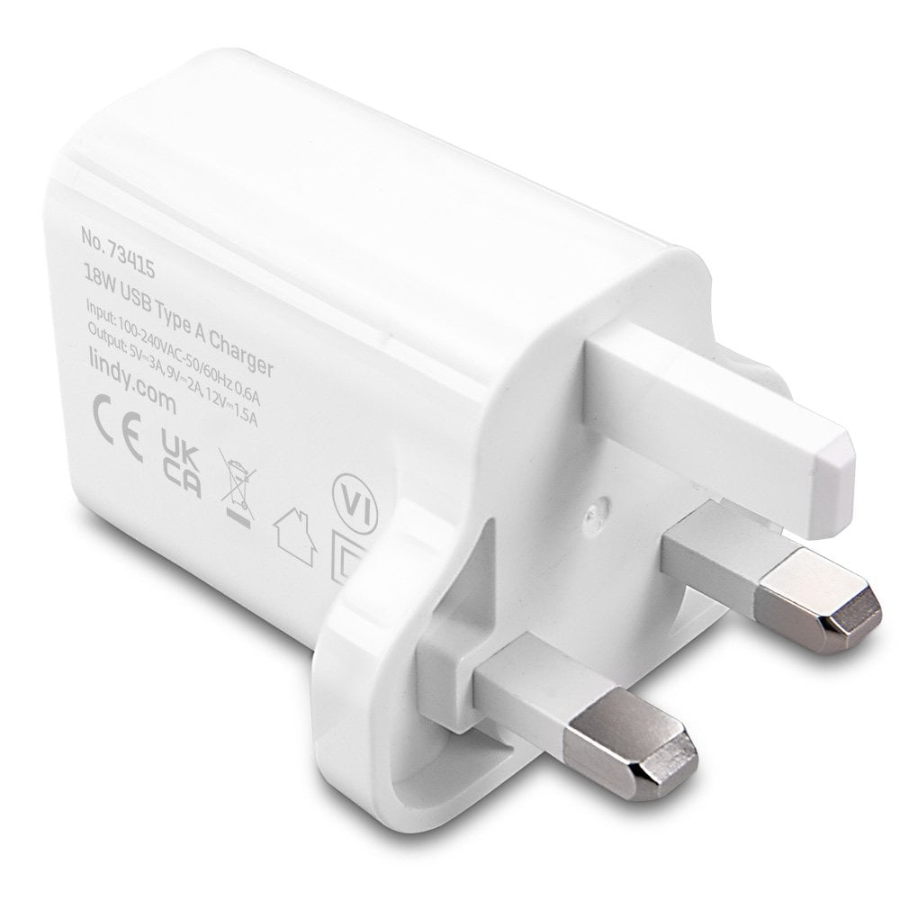 LINDY USB Type A Charger 18w