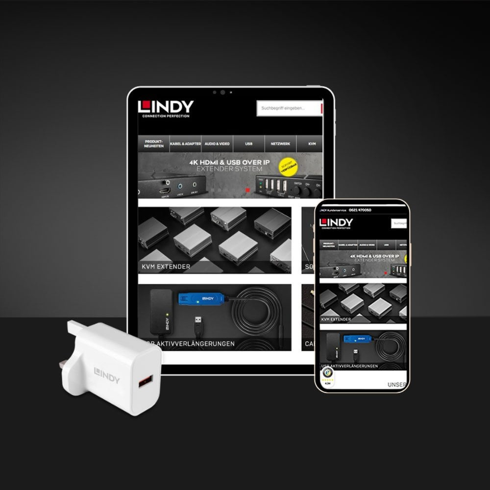 LINDY USB Type A Charger 18w
