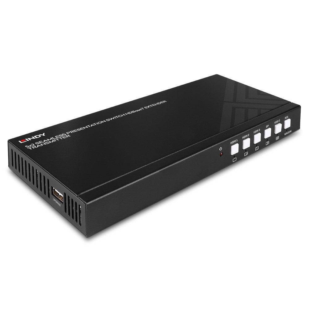 LINDY 5x2 Seamless Presentation Switch Hd Base T Extender