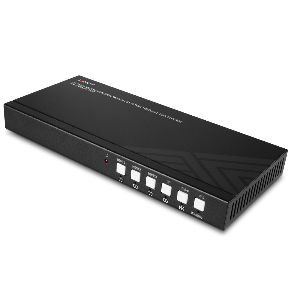 LINDY 5x2 Seamless Presentation Switch Hd Base T Extender