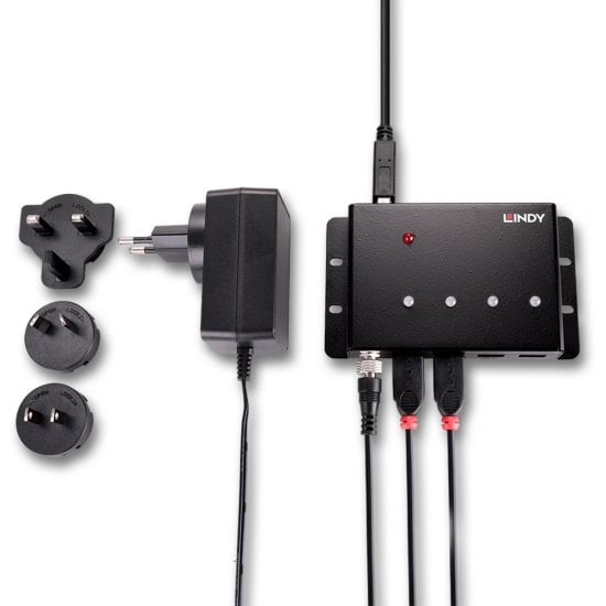 LINDY 4 Port USB 3.0 Metal Hub